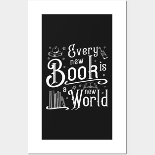 Every new book is a new world Reader Librarian Gift Posters and Art